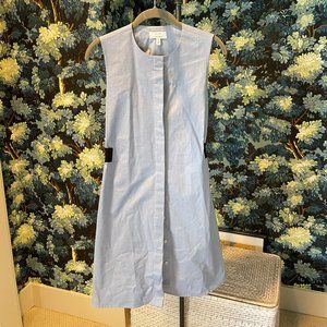 & Other Stories - blue dress with black tie